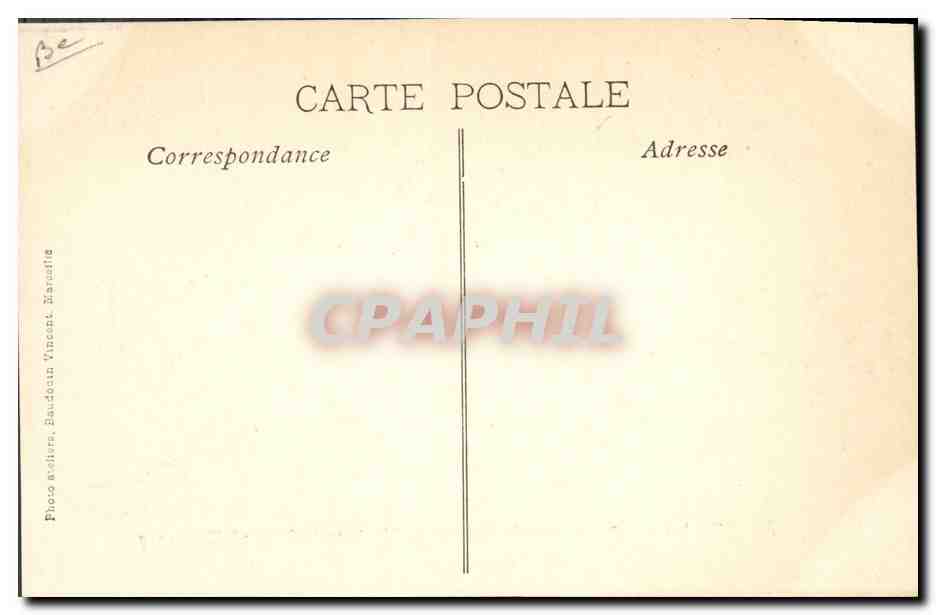 Toulon — Funérailles Nationales des Victimes du Téna, 16 Mars 1907 — Le Président de la République dans le Cortège — Photo Baudouin Vincent, Nîmes — Verso