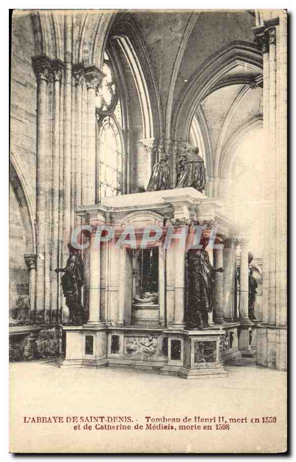 CPA Abbaye de Saint Denis Tombeau de Henri II et de Catherine de Medicis 