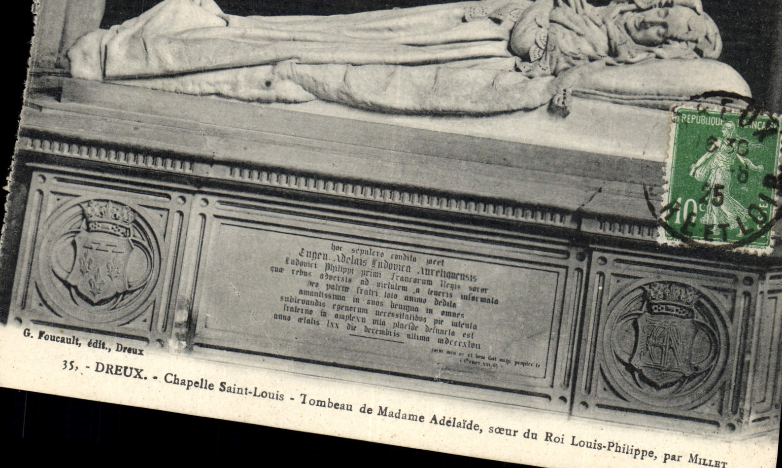 CPA Dreux Chapelle Saint Louis Tombeau de Madame Adelaide soeur du roi Louis Philippe 