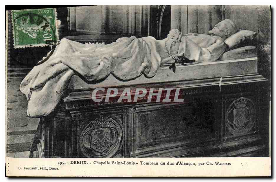 CPA Dreux Chapelle Saint Louis Tombeau du Duc d'Alencon 