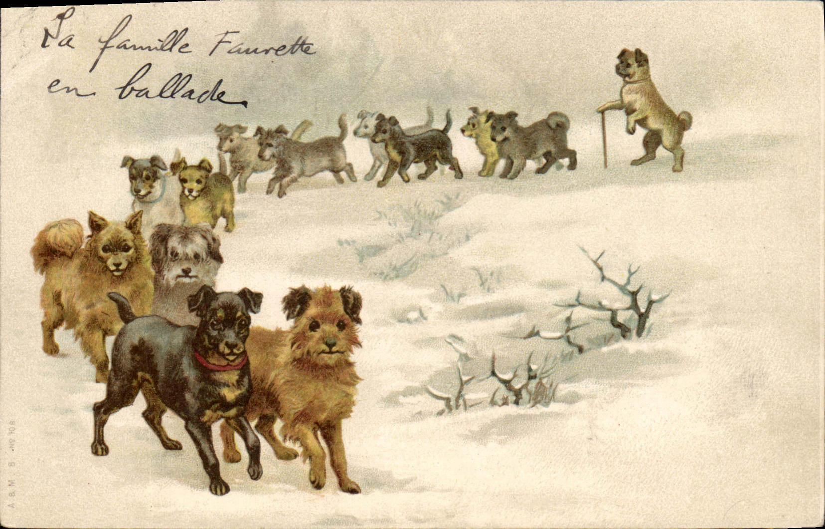 CPA Chien Chiens Chiot