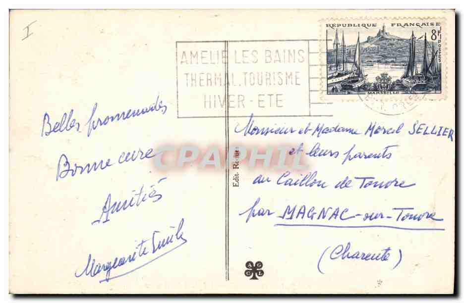 CPA Sante Militaria Amelie les Bains Hopital militaire — Rückseite