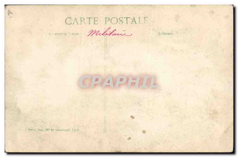 Transport d'un blessé — 1914 — Cliché New F. Paper, illustrations limited — 12me Série — Verso