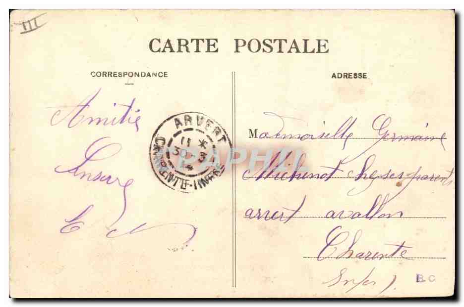 CPA Bateau Gaulois Cuirasse de 1er rang 3me escadre — Verso