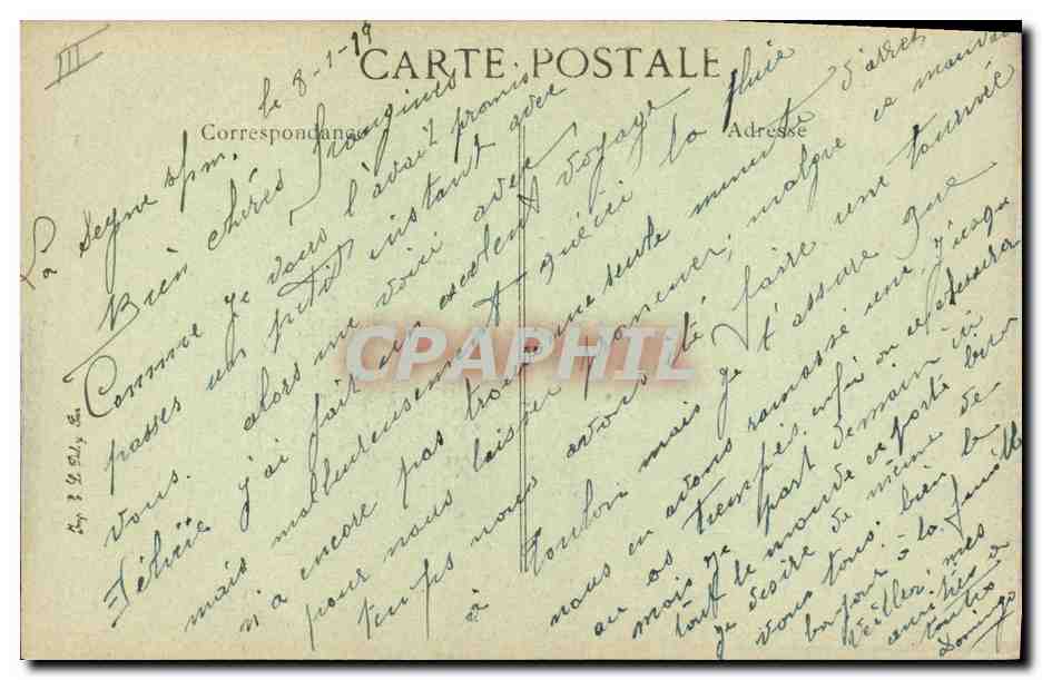 CPA Bateau Gaulois Cuirasse d'escadre — Verso