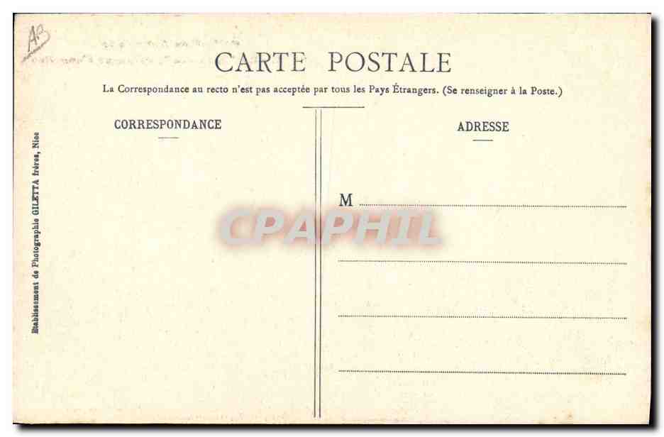 Le "Gaulois", cuirassé d'escadre — Collection Artistique 3204 — Édition Gilletta, phot., Nice — Verso