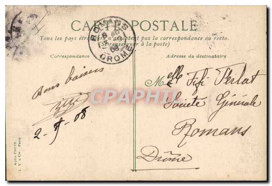 CPA Bateau La Gloire — Verso