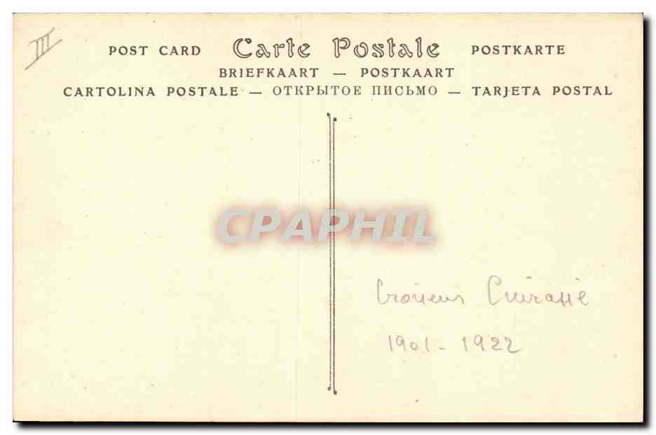 CPA Bateau Le croiseur de premier rang Gloire  — Verso