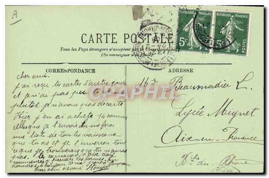 CPA Bateau La Gloire Croiseur Cuirasse — Verso