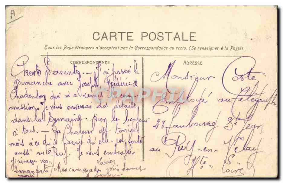 CPA Bateau Hoche Cuirasse d'escadre — Verso