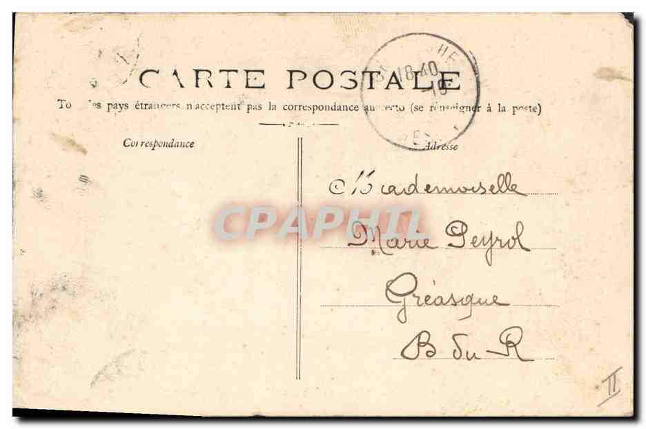 CPA Bateau Hoche Cuirasse d'escadre — Verso