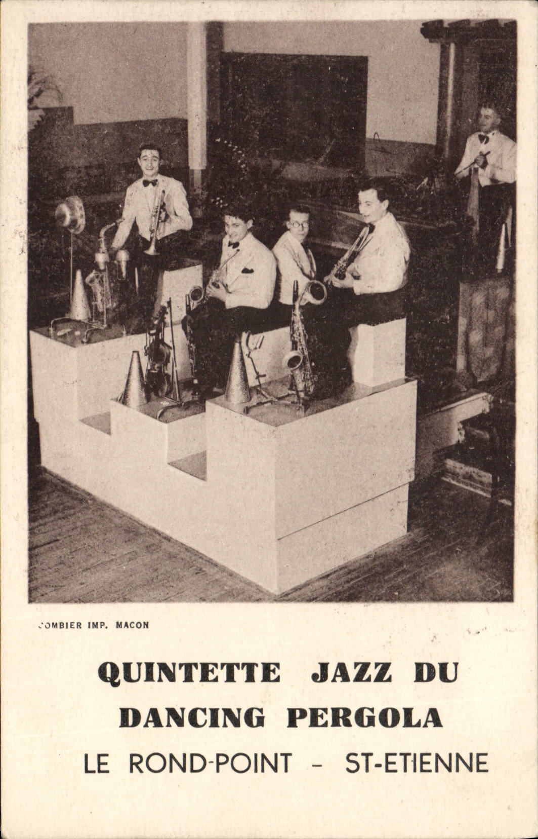Quintette Jazz du Dancing Pergola — Le Rond-Point - Saint-Étienne — Jombier Imp. Macon