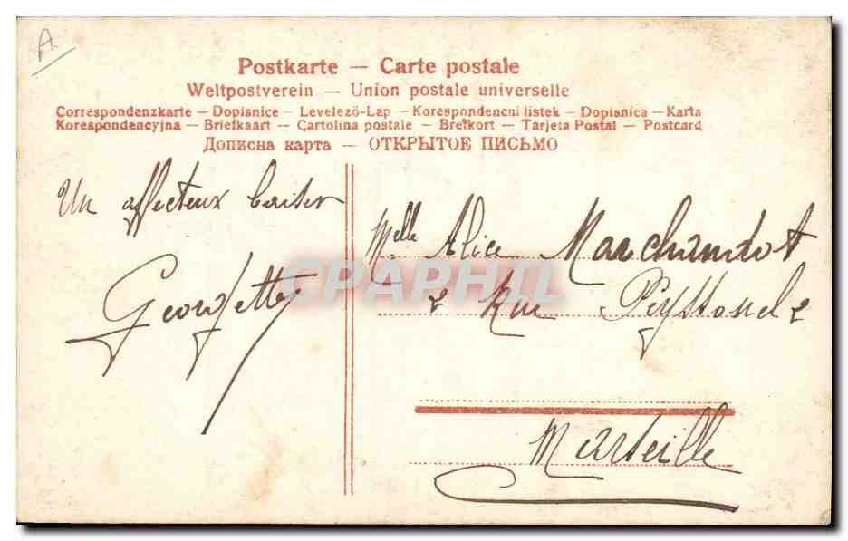 CPA Folklore Alsace  — Verso