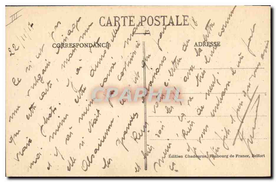 CPA Folklore Alsace  — Verso