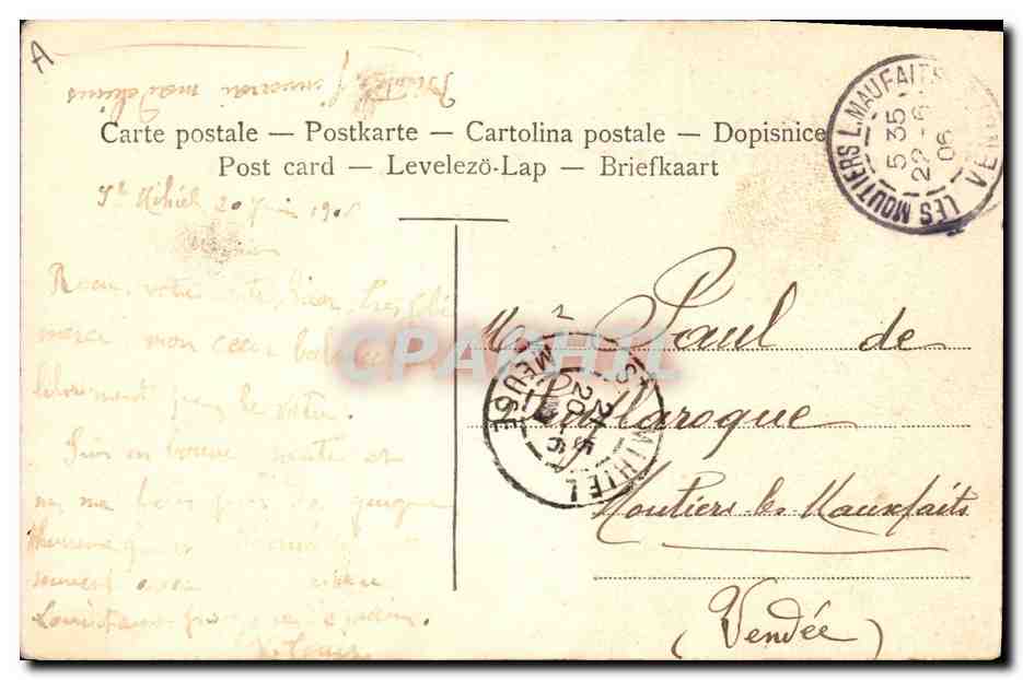 CPA Folklore Alsace  — Verso