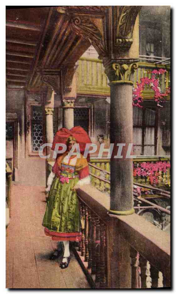 CPA Folklore Alsace Interieur de maison alsacienne 