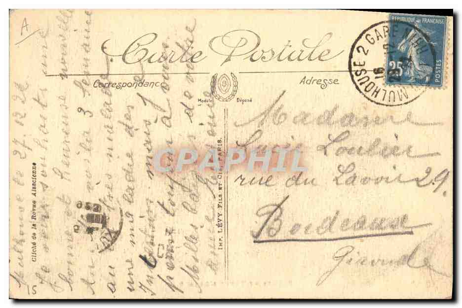 CPA Folklore Alsace Scenes et types  — Verso