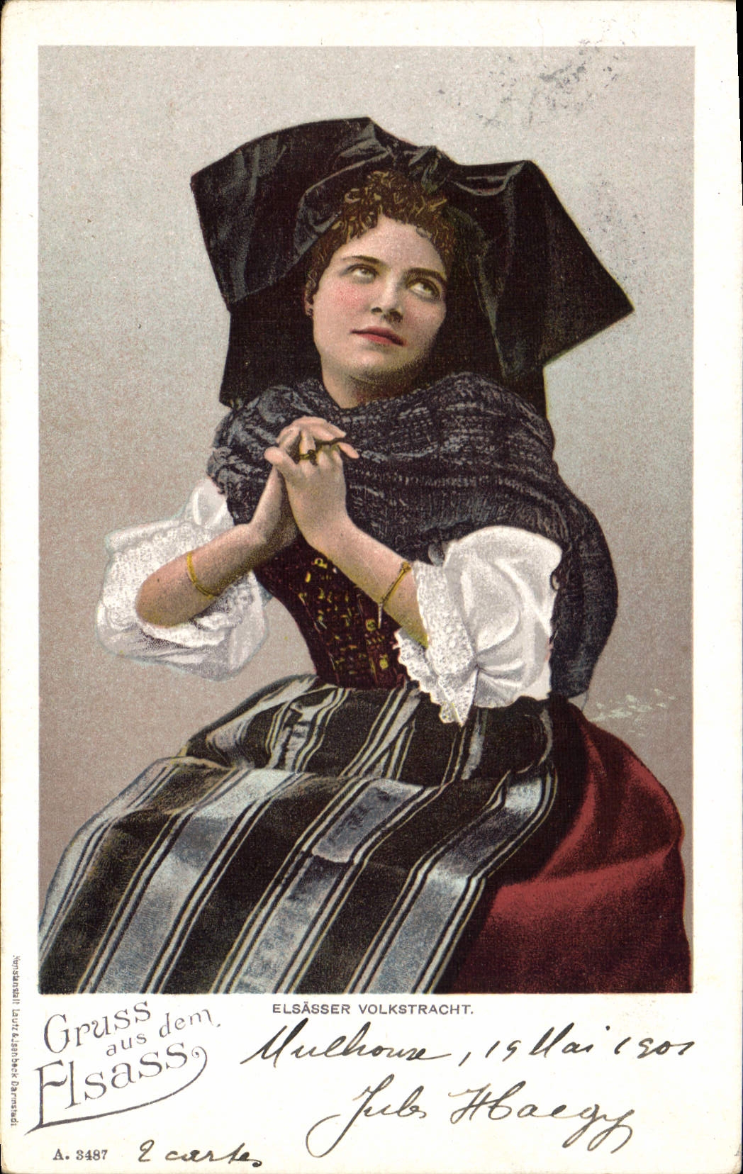 CPA Folklore Alsace 
