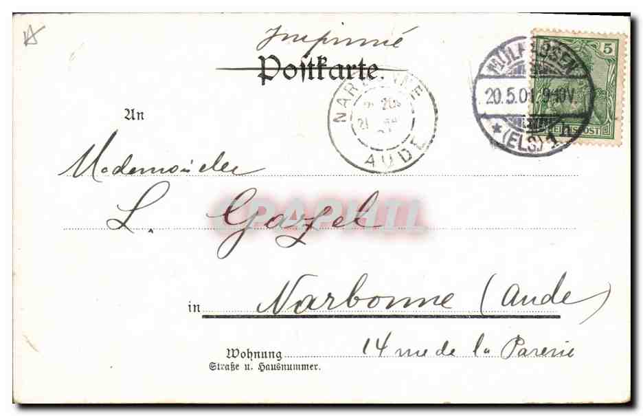 CPA Folklore Alsace  — Verso