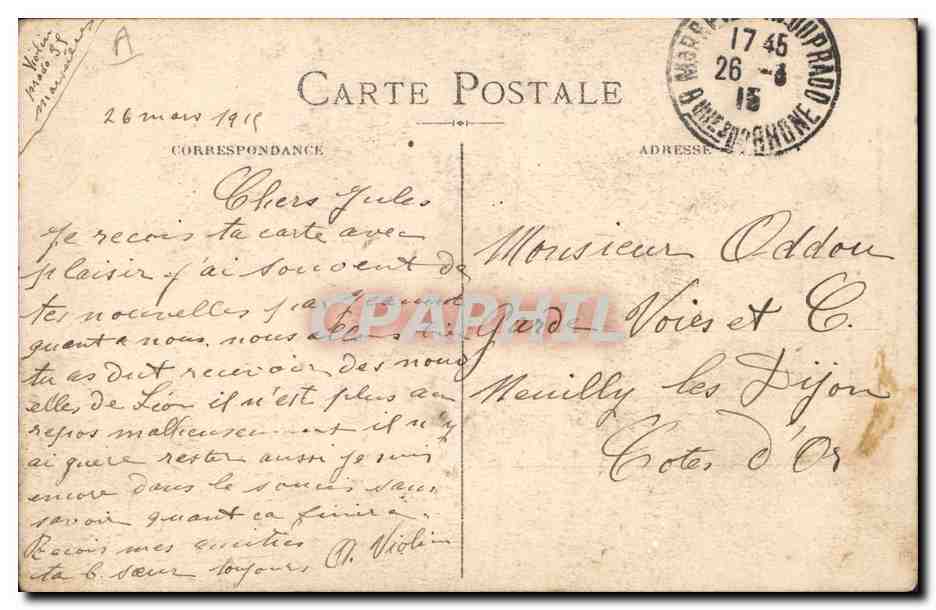 CPA Folklore Alsace La Triple Entente Militaria  — Verso