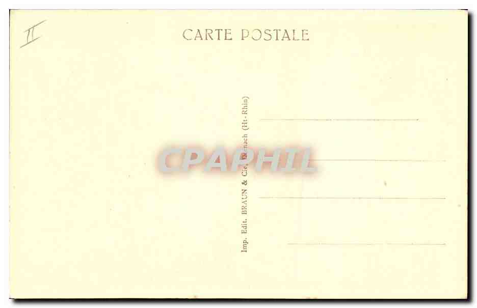 CPA Folklore Alsace Bouxwiller Puits et Alsaciennes  — Verso