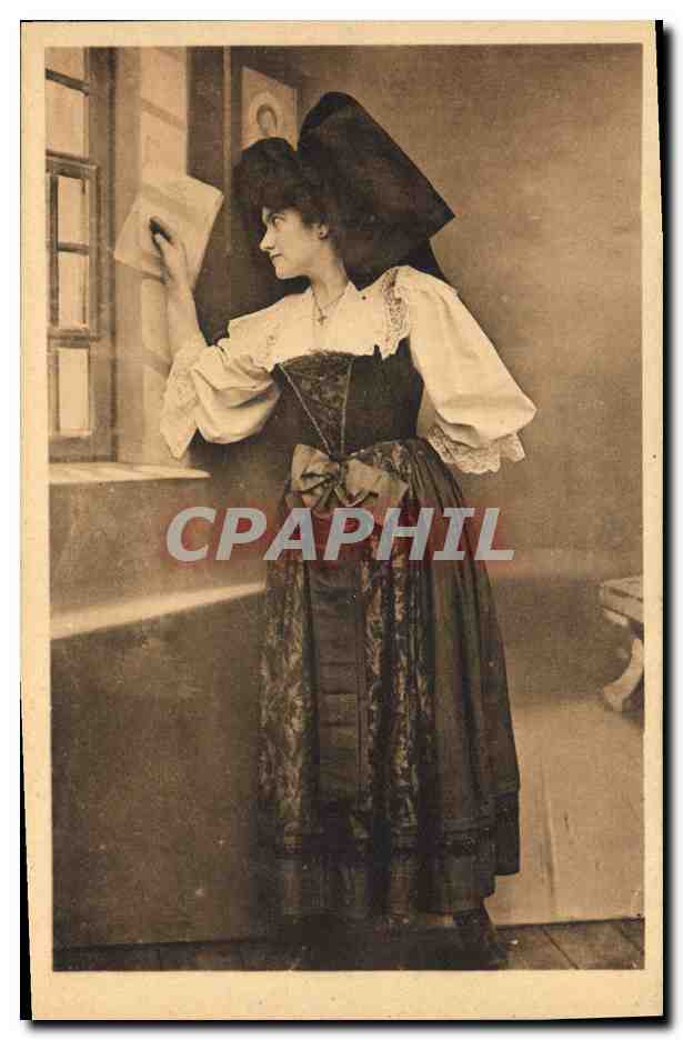 CPA Folklore Alsace Alsacienne 