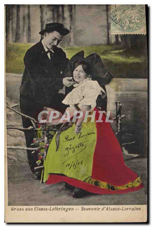 CPA Folklore Alsace Lorraine 