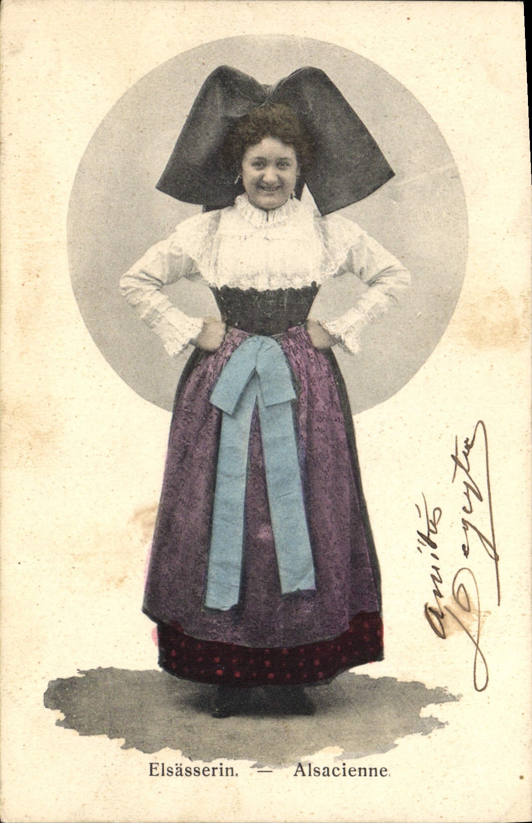 CPA Folklore Alsace Alsacienne 