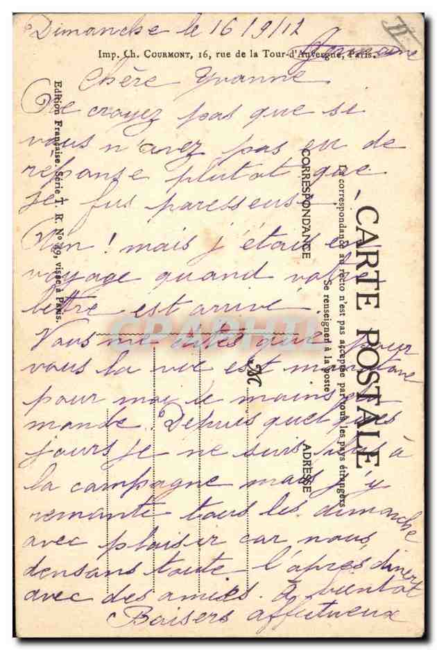 Le Réveil — dessin d'Émile Deldaan — série 1, n° 931 — Rückseite
