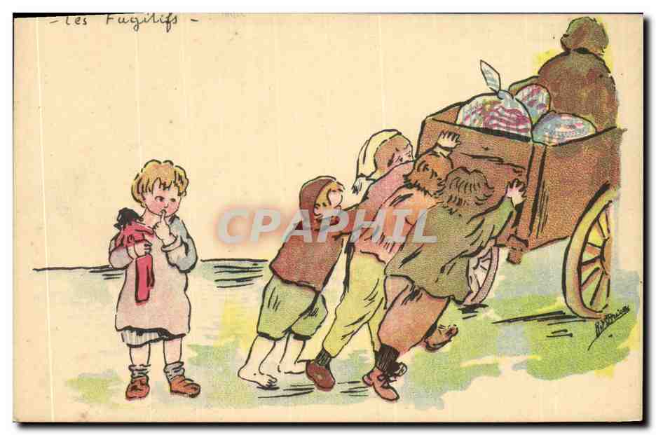 CPA Fantaisie Illustrateur Enfants Orphelinat des Armees 