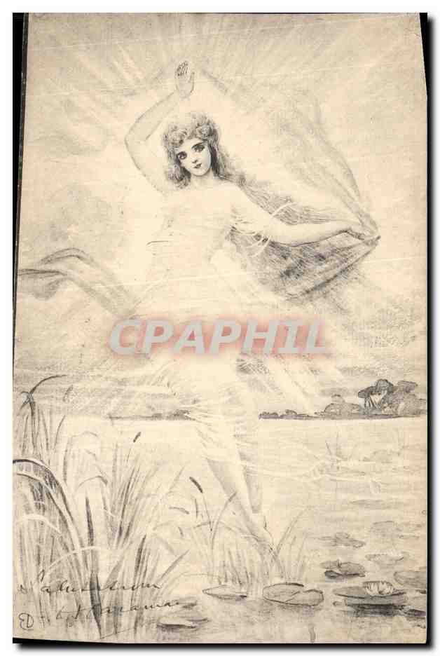 CPA Fantaisie Illustrateur Femme 