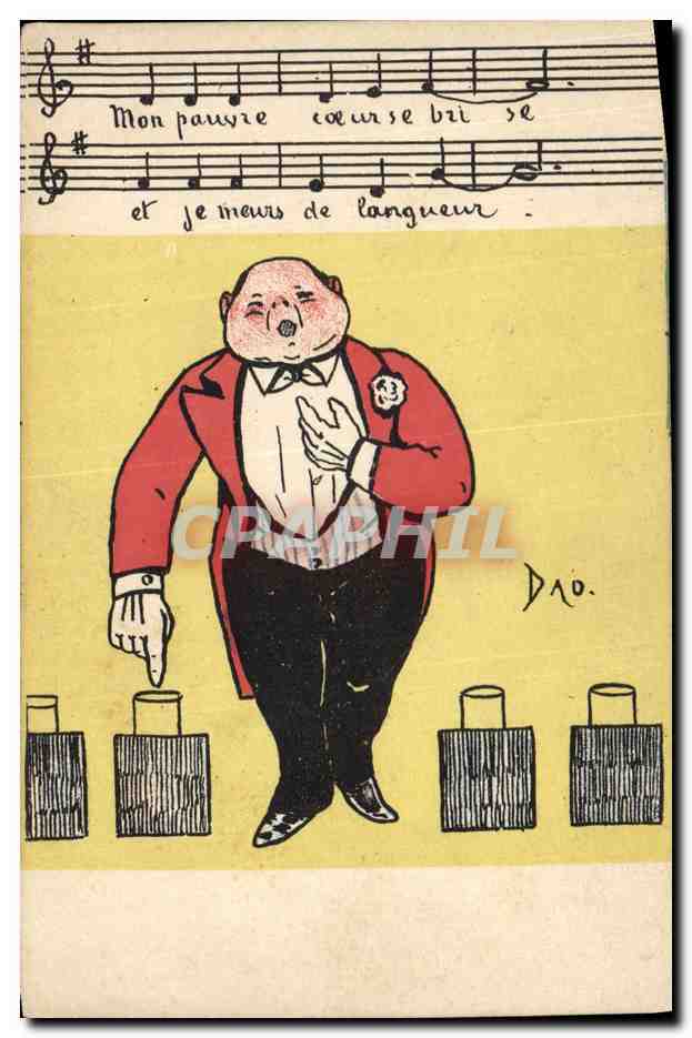 CPA Fantaisie Illustrateur Chef d'orchestre 
