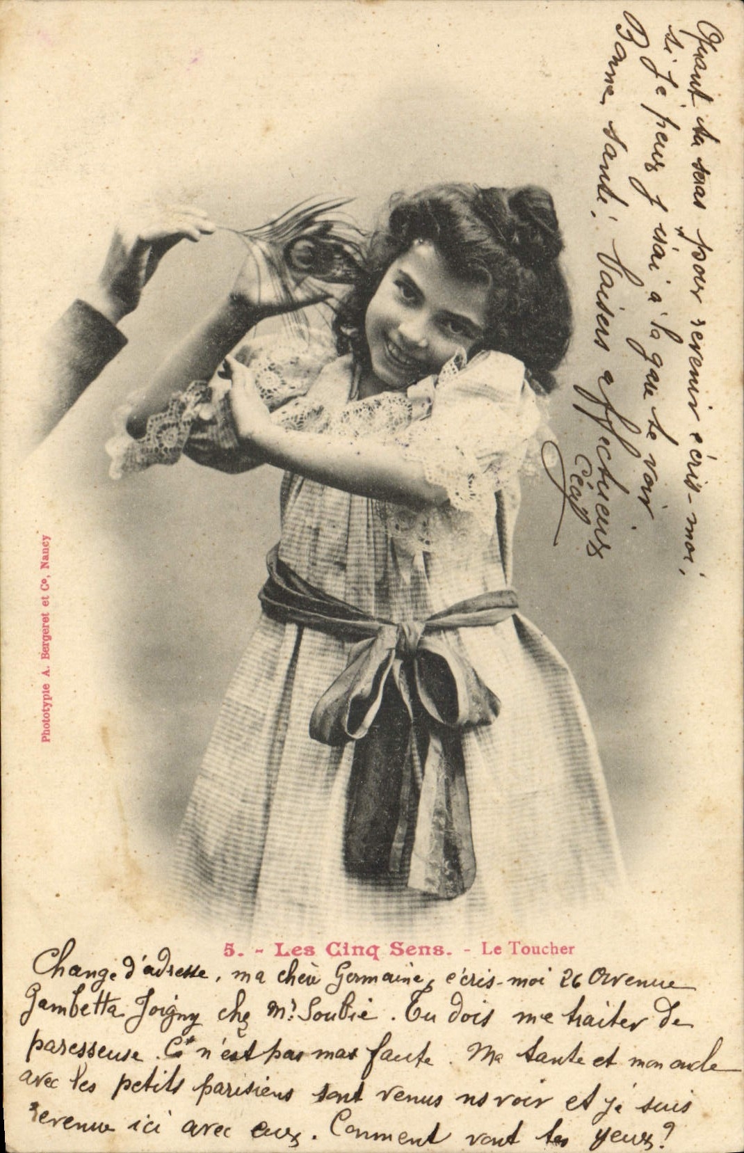 Les Cinq Sens - Le Toucher — Phototype A. Bergeret et Cie Nauzy, n°5