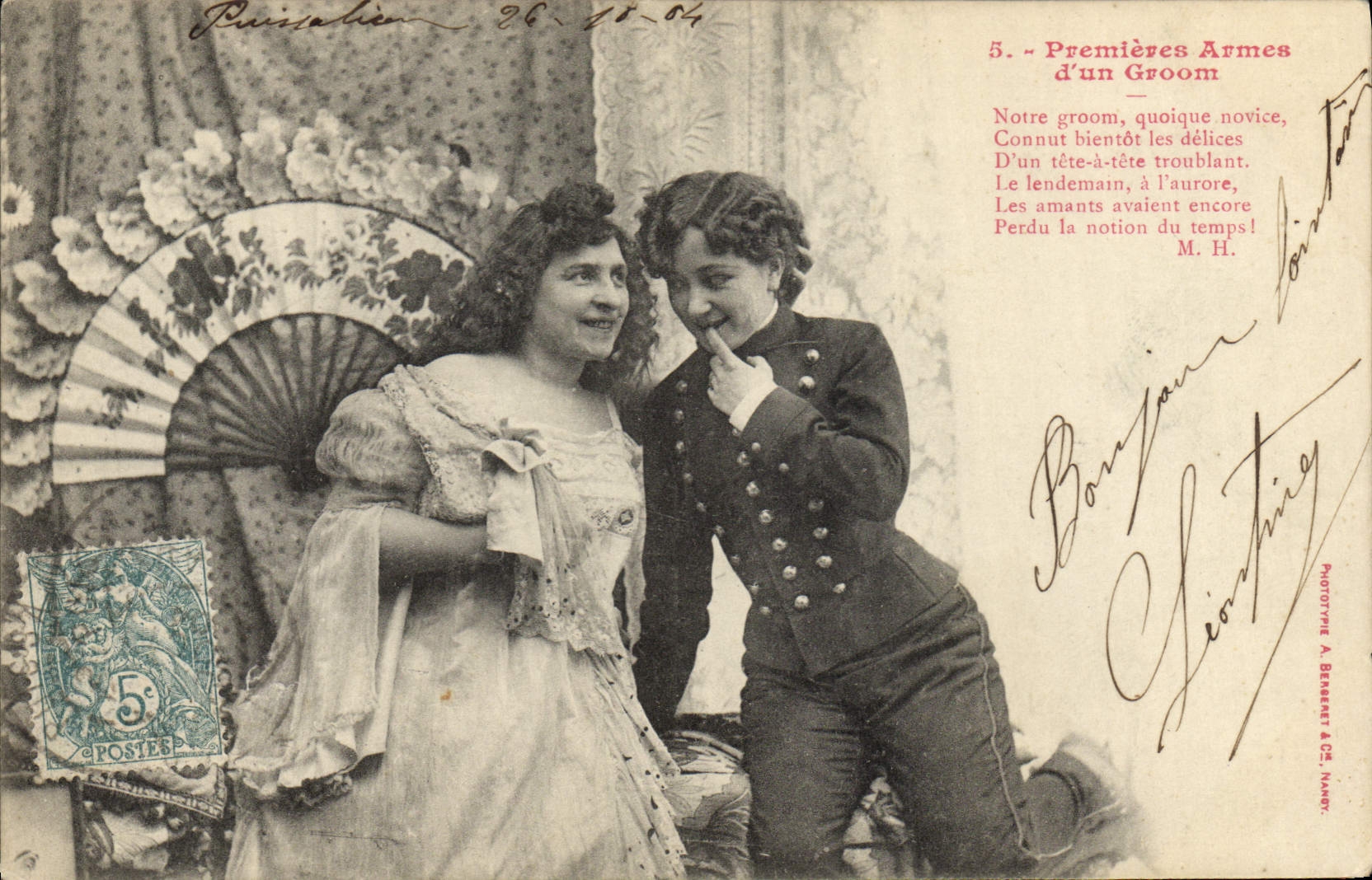 Deux femmes — scène comique — Photographe A. Benarent & Cie, Nantes