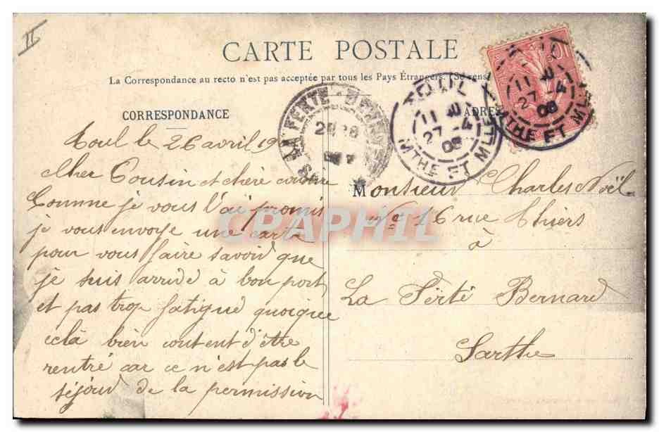 CPA Fantaisie Femme  — Verso