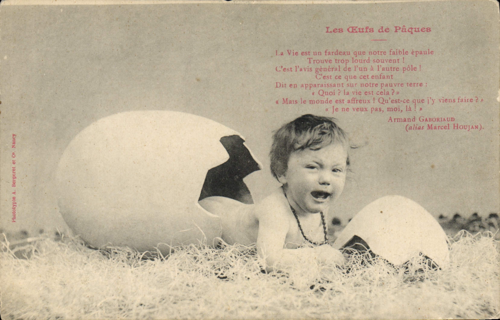 CPA Fantaisie Enfant Les oeufs de Paques 