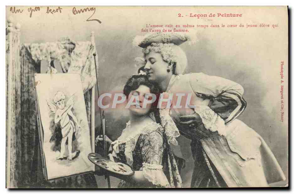 Leçon de Peinture — scène de couple — Thomine à Bergerot & Cie, Nancy