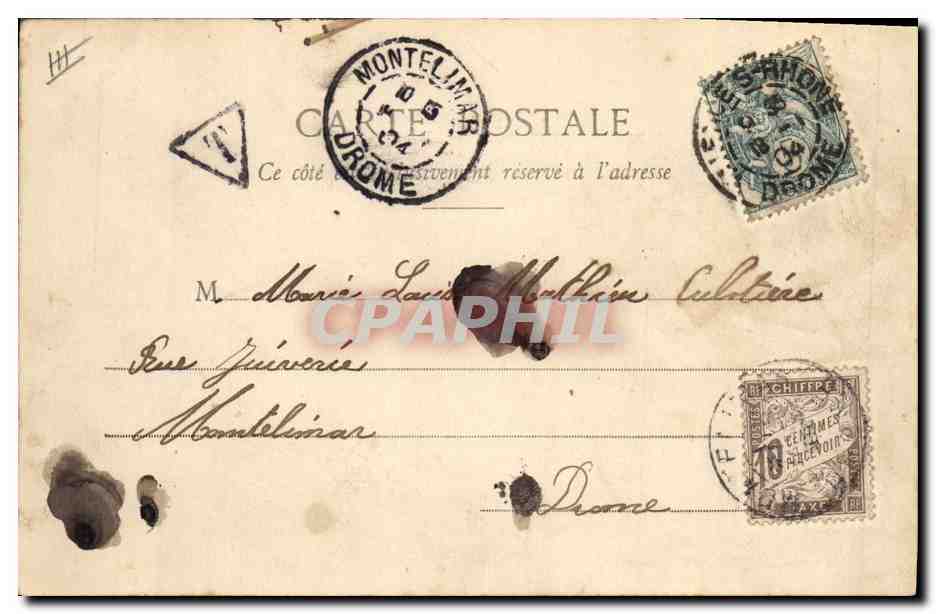 CPA Fantaisie Peche Pecheur Surprise  — Verso