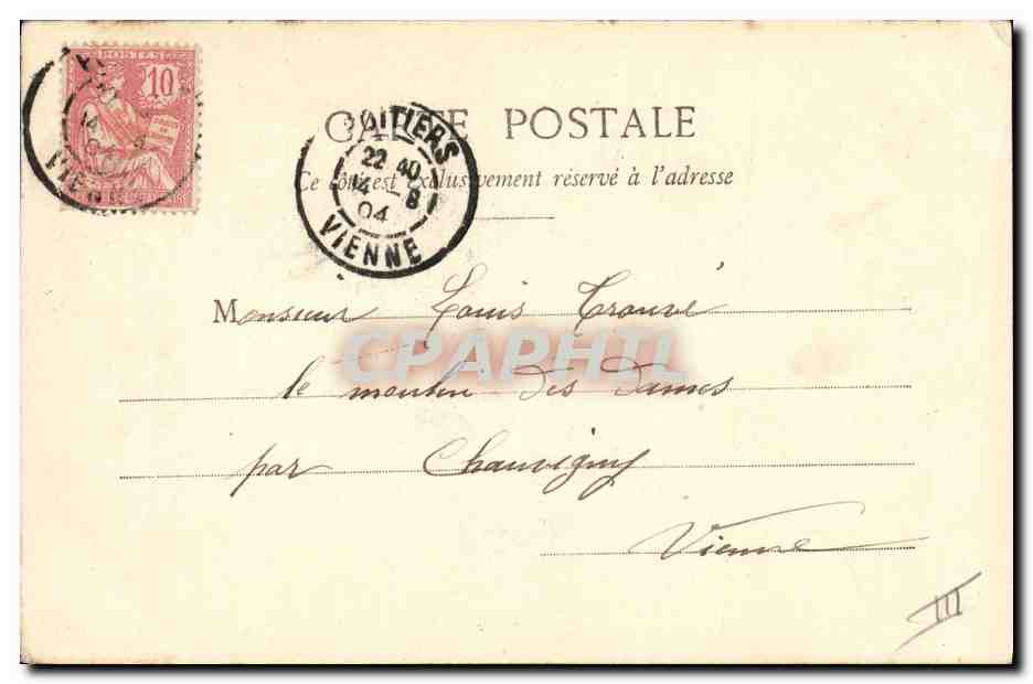 CPA Fantaisie Cavalerie contre Infanterie La poire  — Verso