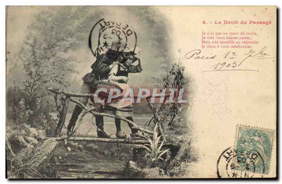 CPA Fantaisie Enfants Le droit de passage Chasse Chasseur 