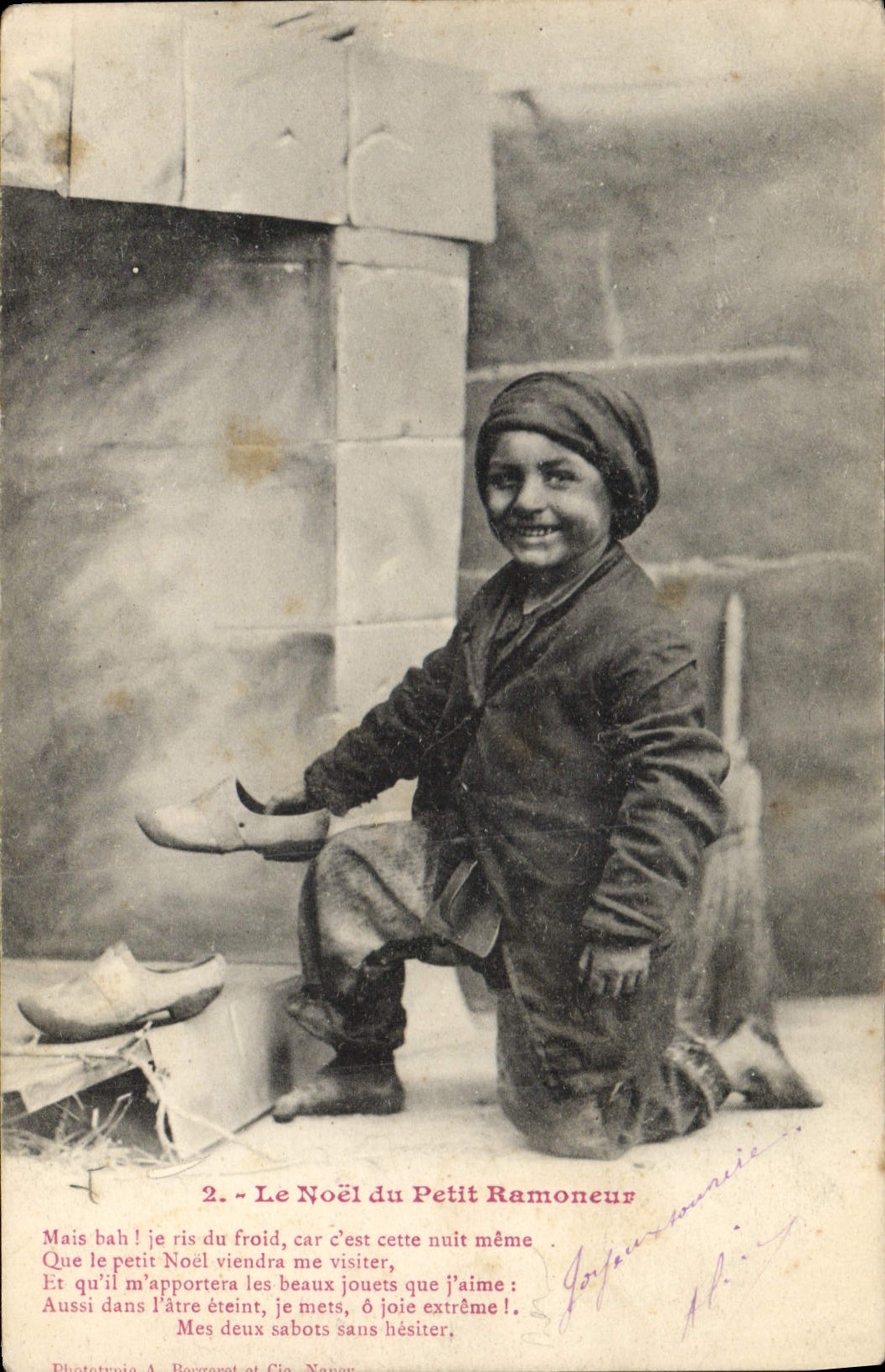 CPA Fantaisie Enfant Le Noel du petit ramoneur 