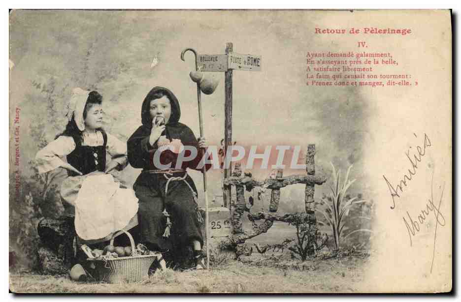 CPA Fantaisie Enfants Retour de pelerinage 