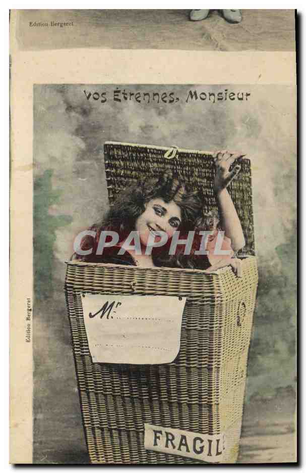 Femme dans une caisse — Édition Bergeret — n° de série non visible