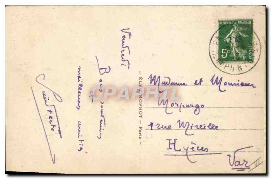 CPA Gargouille Paris Notre Dame  — Verso