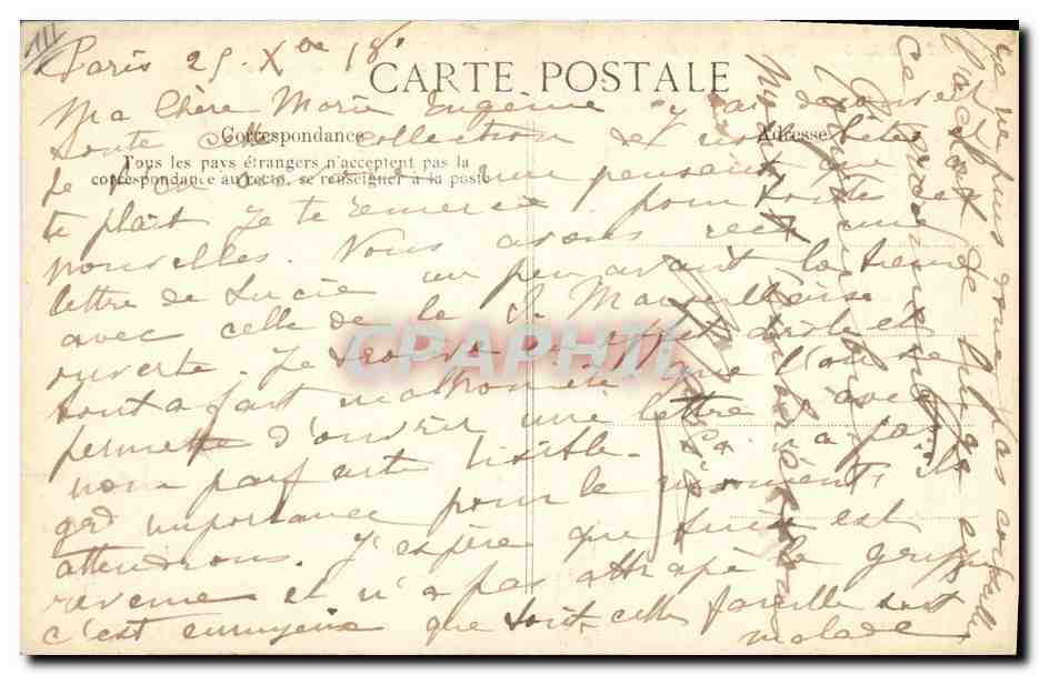 CPA Gargouille Paris Notre Dame Betes d'armortissement a la balustrade des tours Chevre — Verso