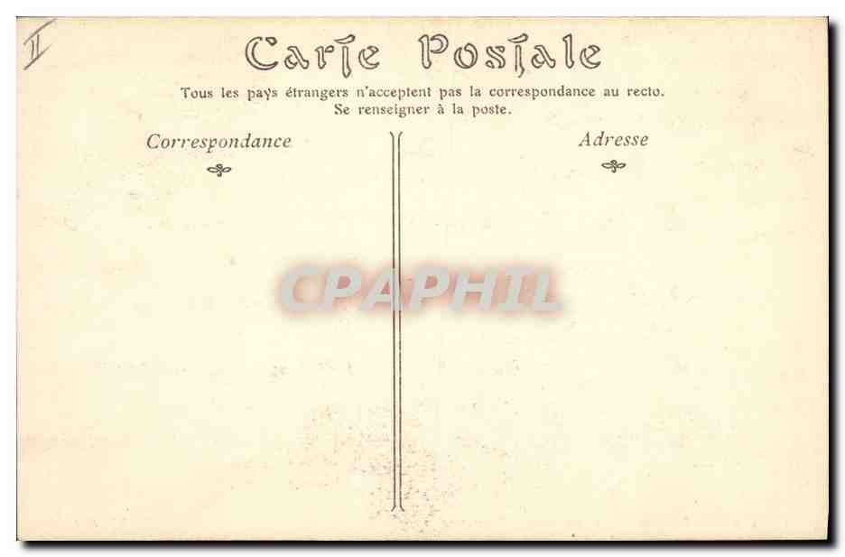 CPA Gargouille Paris Notre Dame Chimeres — Verso