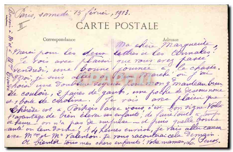 CPA Gargouille Paris Notre Dame Betes d'amortissement a la balustrade des tours — Verso