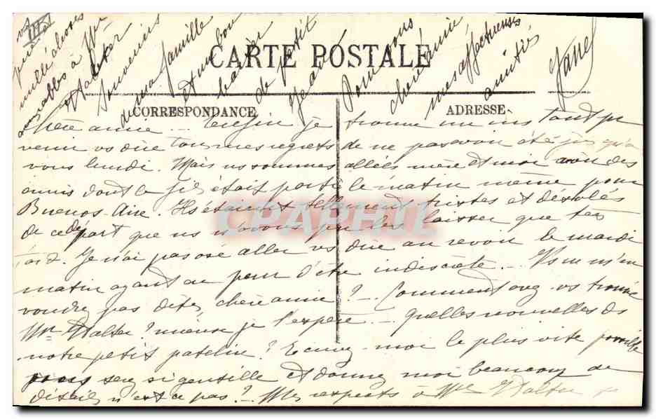 CPA Gargouille Paris Notre Dame Chimere — Verso