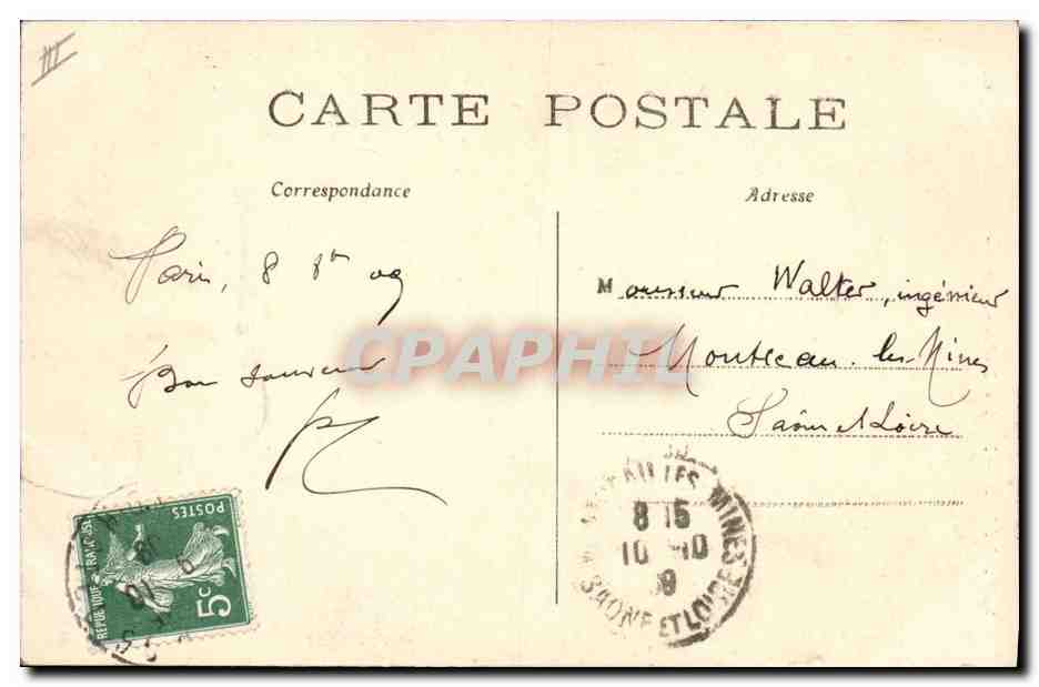 CPA Gargouille Paris Notre Dame Chimere — Verso