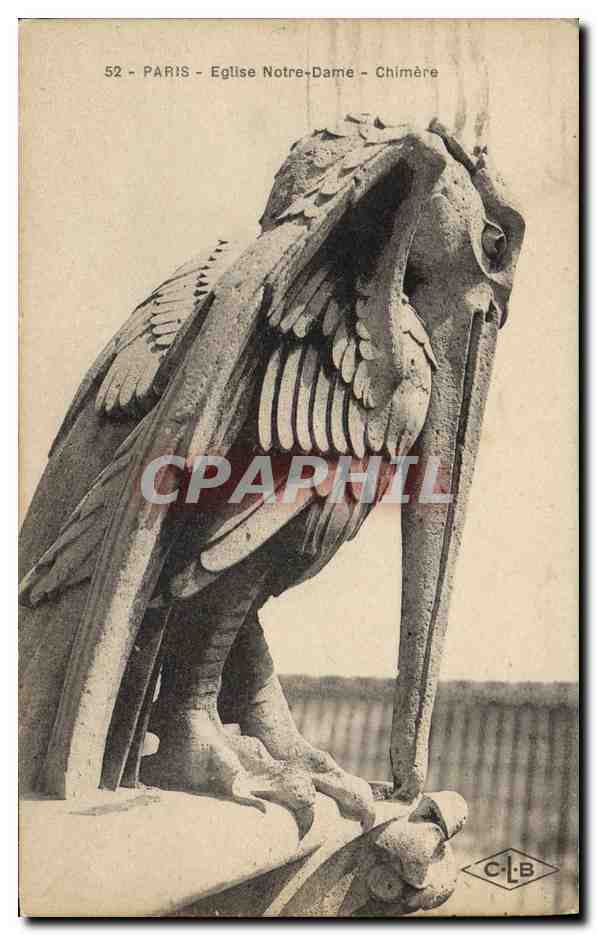 CPA Gargouille Paris Eglise Notre Dame Chimere